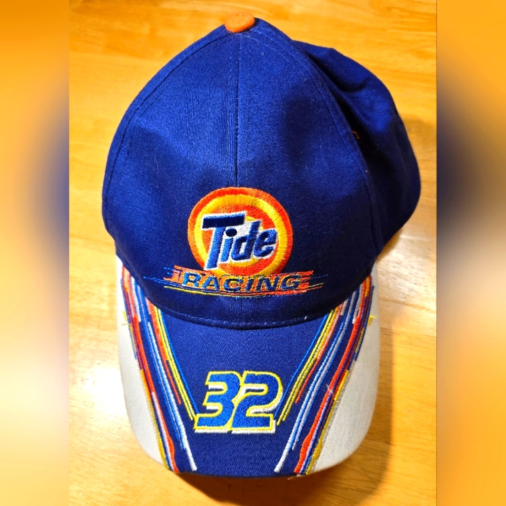 Ricky Craven #32 Tide Racing Snapback Hat Cap Blue Adjustable NASCAR Downy